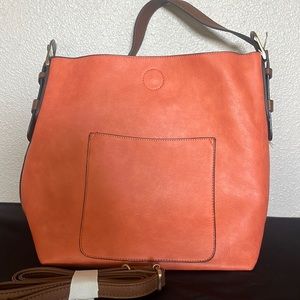 Orange shoulder bag